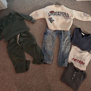 Boys 4T Clothing 7 Piece Set Bundle  Sweatshirt and Pants Zara, Mayoral, Miki